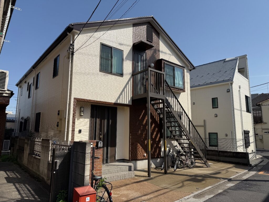 足立区Sアパート屋根外壁塗装工事